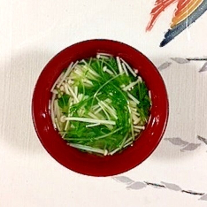 豆苗 えのき 水菜のお味噌汁 レシピ 作り方 By 2727椿 楽天レシピ 豆苗 えのき 水菜のお味噌汁 レシピ 作り方 By 2727椿 楽天レシピ